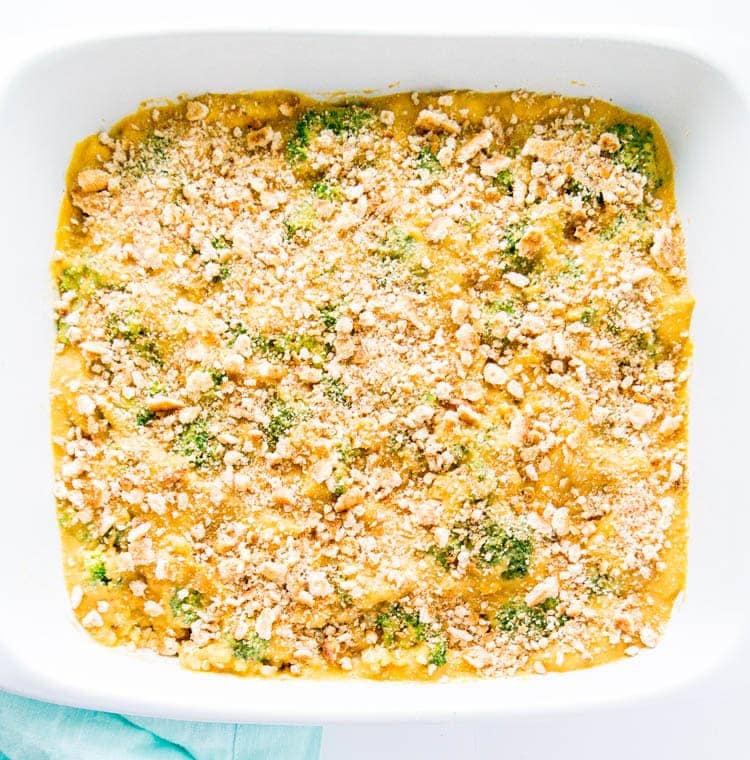 Cheesy Vegan Broccoli Brown Rice Bake