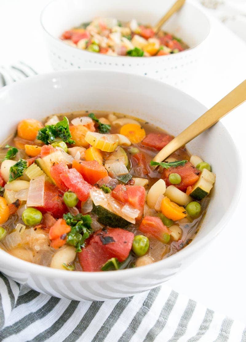 Spiced Vegan Minestrone Soup » The Glowing Fridge